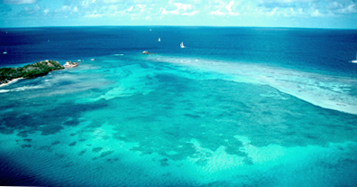 Parasailing over Leverick Bay, Virgin Gorda, BVI