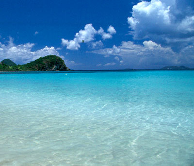 Secluded beach on Tortola